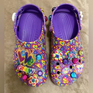 CROCS Lisa Frank Groovy Purple Clogs